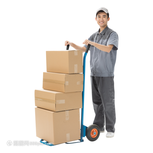 城市动脉的守护者 快递员推货揽件派送的配送服务
